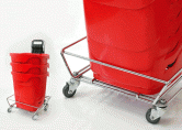 Korbstapelwagen ohne Griff für den Easyshopper oder auch für Einkaufskörbe in 22 und 28 Liter sowie Einkaufskörbe aus Metall.