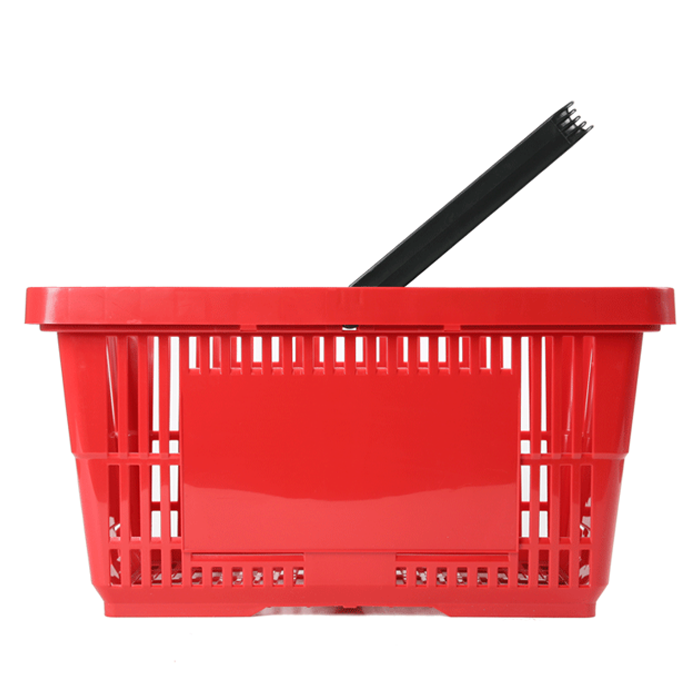 Einkaufskorb Kunststoff rot 1 Griff 28 Liter